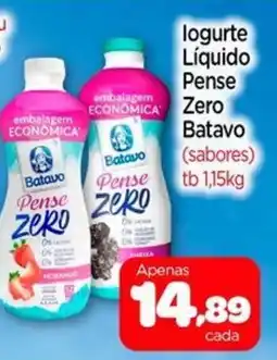 Nordestão logurte Líquido Pense Zero Batavo (sabores) oferta