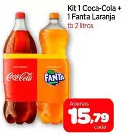 Nordestão Kit 1 Coca-Cola + 1 Fanta Laranja tb oferta