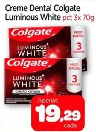 Nordestão Creme Dental Colgate Luminous White oferta