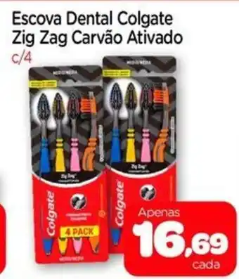 Nordestão Escova Dental Colgate Zig Zag Carvão Ativado oferta