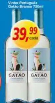 Supermercados Guanabara Vinho Português Gatho Branco oferta