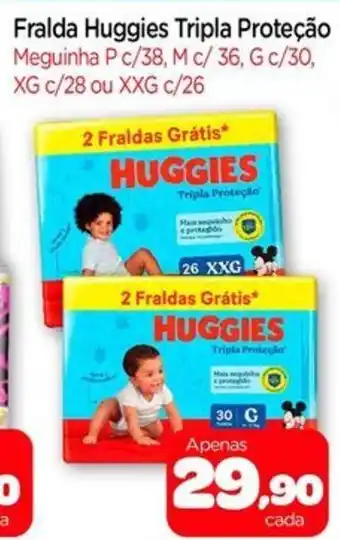 Nordestão Fralda Huggies Tripla Proteção oferta