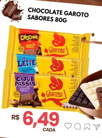 Dovale Chocolate garoto sabores oferta