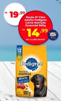 Semar Supermercado Ração P/ Cães Adulto Pedigree Carne Nutrição Essencial oferta