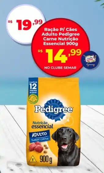 Semar Supermercado Ração P/ Cães Adulto Pedigree Carne Nutrição Essencial oferta