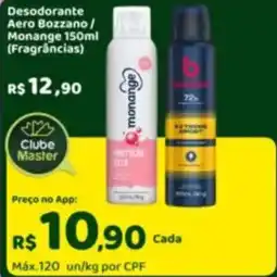 Master Supermercados Desodorante Aero Bozzano/ Monange (Fragrâncias) oferta