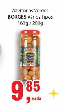 Supermercados Mundial Azeitonas Verdes Borges 160g/200g oferta