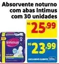 Mercado Extra Intimus - absorvente noturno com abas com 30 unidades oferta