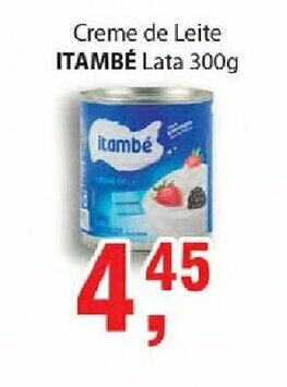 Supermercados Mundial Creme de Leite Itambe lata 300g oferta