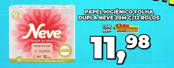 Rede Economia Papel higiênico folha dupla neve 20m c/12 rolos oferta