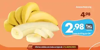 Supermercados Big Compra Banana Nanica oferta