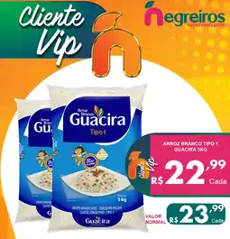 Negreiros Arroz branco tipo 1 guacira oferta