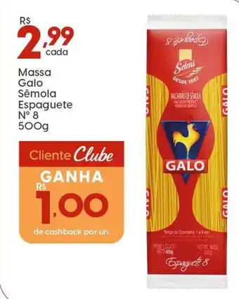 Supper Rissul Massa Galo Sêmola Espaguete N 8 oferta