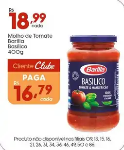 Supper Rissul Molho de Tomate Barilla Basílico oferta