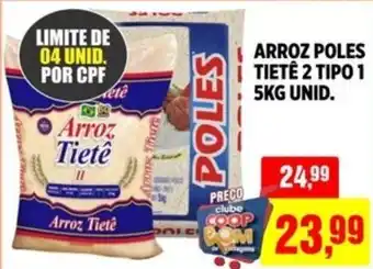 CoopBom Arroz poles tietê 2 tipo 1 unid oferta