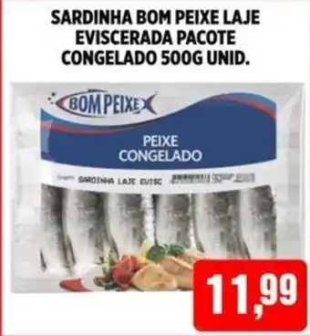 CoopBom Sardinha bom peixe laje eviscerada pacote congelado unid. oferta