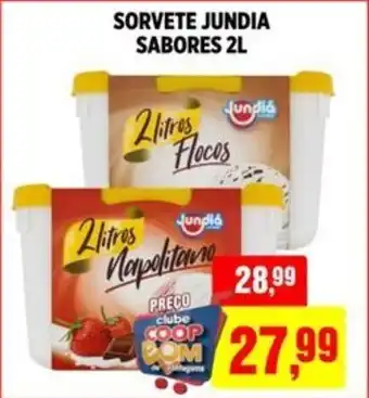 CoopBom Sorvete jundia sabores oferta