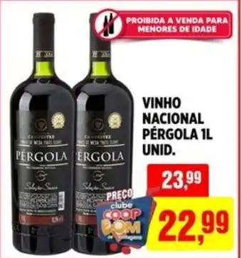 CoopBom Vinho nacional pérgola unid. oferta