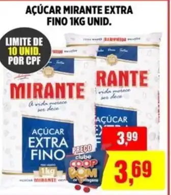 CoopBom Açúcar mirante extra fino unid. oferta