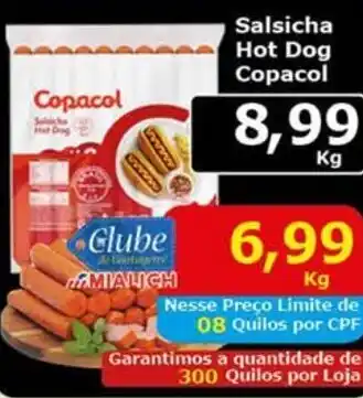 Mialich Supermercados Salsicha Hot Dog Copacol oferta