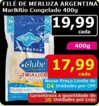 Mialich Supermercados Filé de merluza argentina mar&rio congelado oferta