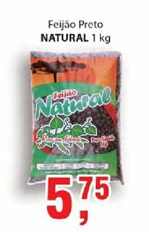 Supermercados Mundial Feijao Preto Natural 1kg oferta