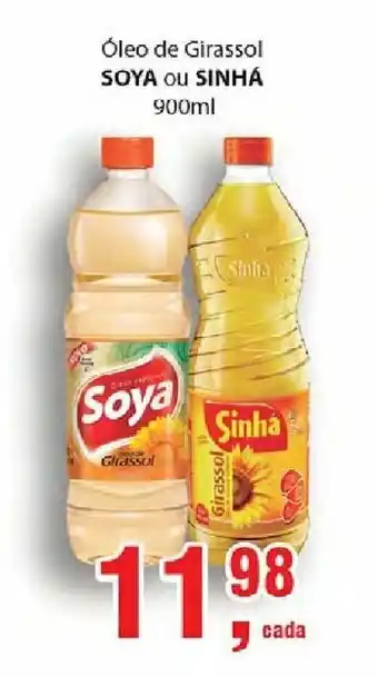 Oleo de Girassol Soya ou Sinha 900ml