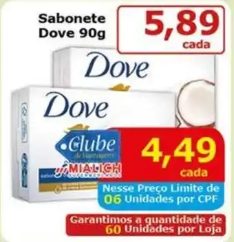 Mialich Supermercados Sabonete Dove oferta