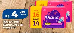 Rede Super Compras Absorvente Diana Leve 16 Pague 14 oferta