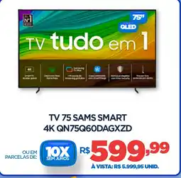 DB Supermercados Tv 75 sams smart 4K QN75Q60DAGXZD oferta