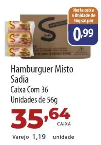 Akki Atacadista Hamburguer Misto Sadia oferta