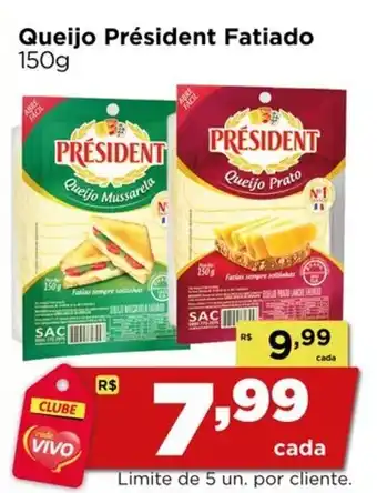 Rede Vivo Queijo Président Fatiado oferta