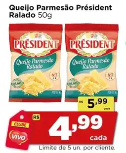 Rede Vivo Queijo Parmesão Président Ralado oferta