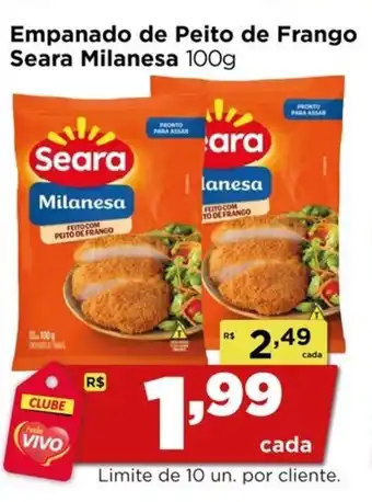 Rede Vivo Empanado de Peito de Frango Seara Milanesa oferta