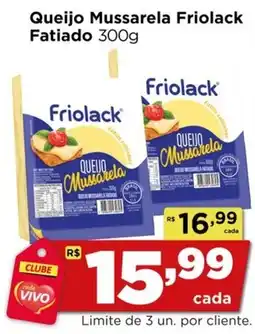 Rede Vivo Queijo Mussarela Friolack Fatiado oferta