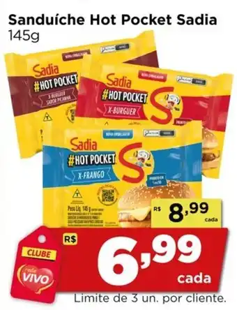 Rede Vivo Sanduíche Hot Pocket Sadia oferta