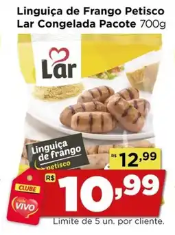 Rede Vivo Linguiça de Frango Petisco Lar Congelada Pacote oferta