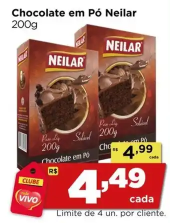 Rede Vivo Chocolate em Pó Neilar oferta