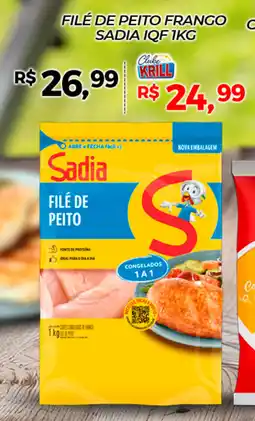 Rede Krill Filé de peito frango sadia iqf oferta