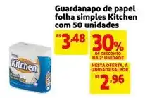 Mercado Extra Kitchen - guardanapo de papel folha simples com 50 unidades oferta