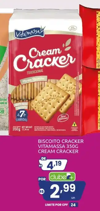 Rede Compras Biscoito cracker vitamassa cream cracker oferta