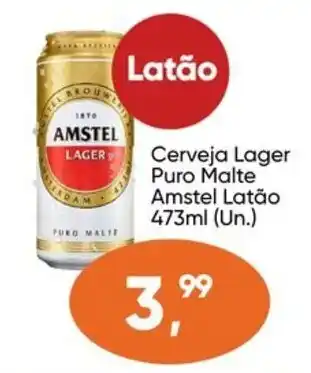 Imec Supermercados Cerveja Lager Puro Malte Amstel Latão (Un.) oferta