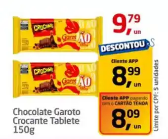 Tenda Atacado Chocolate Garoto Crocante Tablete oferta