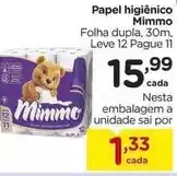 Carrefour Mimmo - papel higiênico oferta