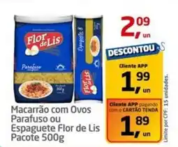 Tenda Atacado Macarrão com Ovos Parafuso ou Espaguete Flor de Lis Pacote oferta