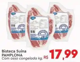 Komprao Atacadista Bisteca Suína PAMPLONA Com osso congelado oferta