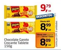 Tenda Atacado Chocolate Garoto Crocante Tablete oferta