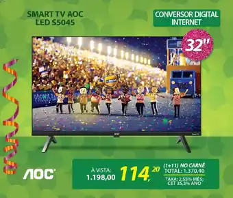 Lojas Cem Smart tv aoc led s5045 oferta