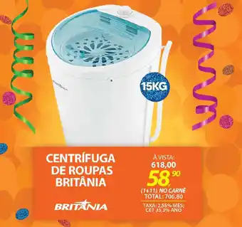 Lojas Cem Centrifuga de roupas britânia oferta