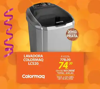 Lojas Cem Lavadora colormaq lcs20 oferta